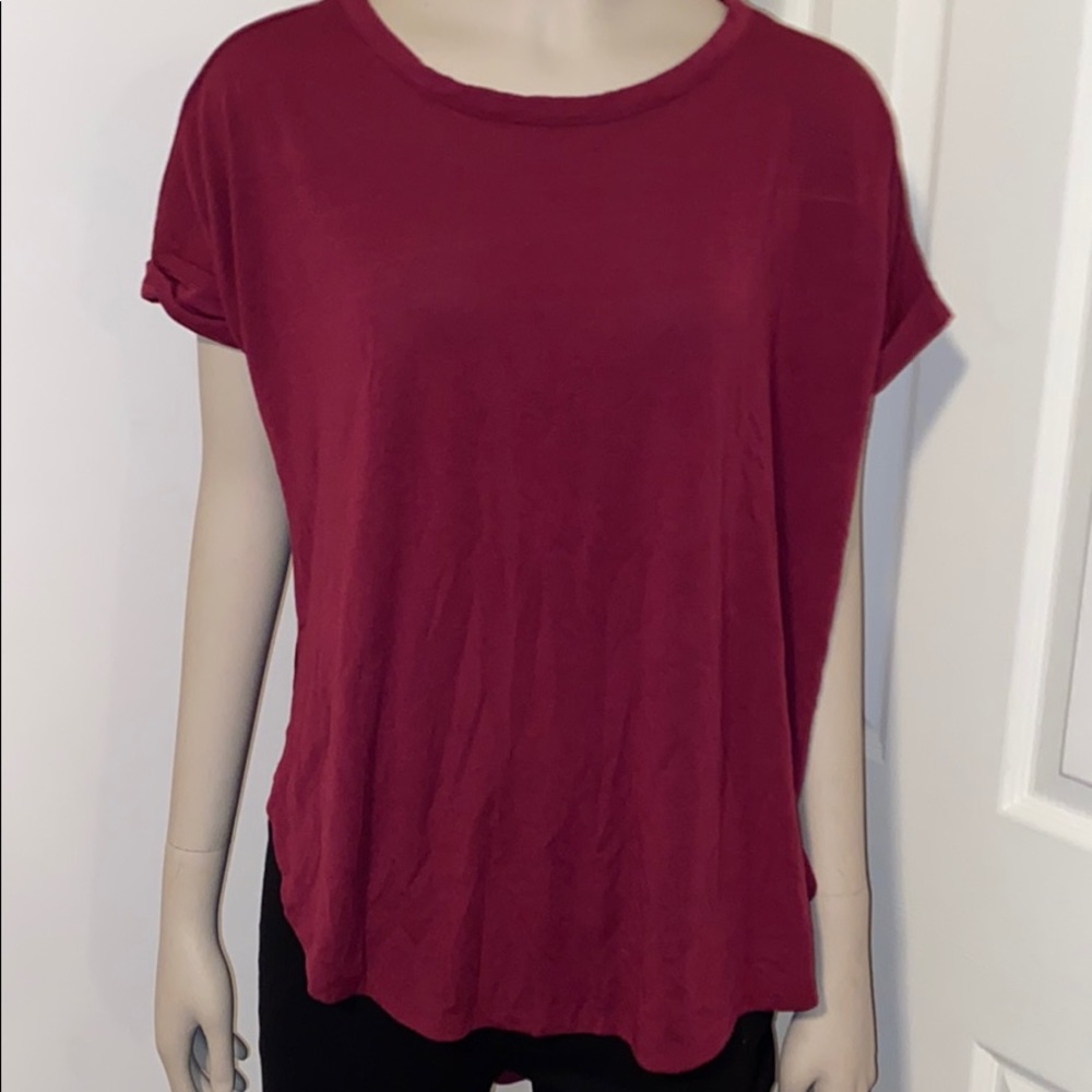 Burgundy Top by Poof!